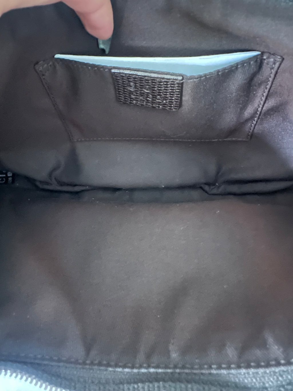 Gucci crescent bag brown denim
