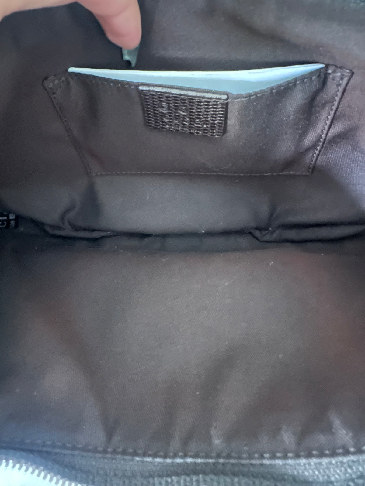 Gucci crescent bag brown denim