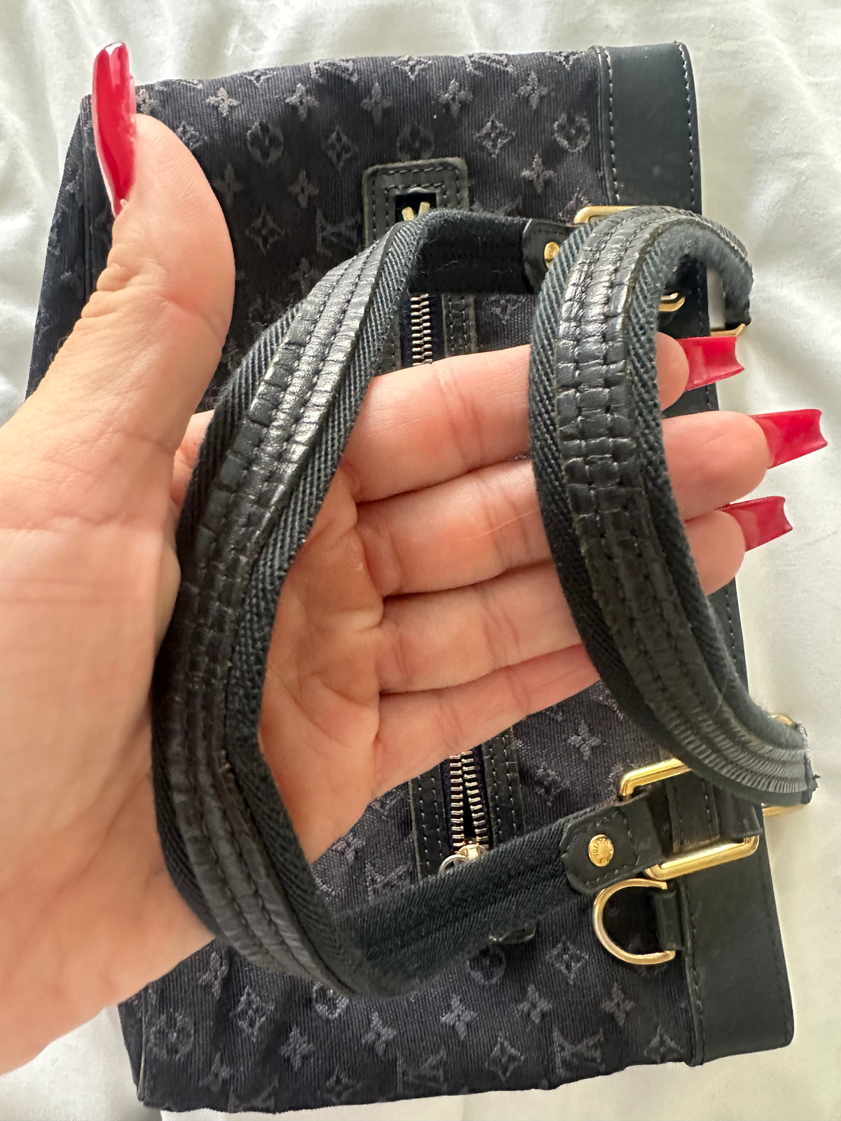 Louis Vuitton navy denim mini Lucile