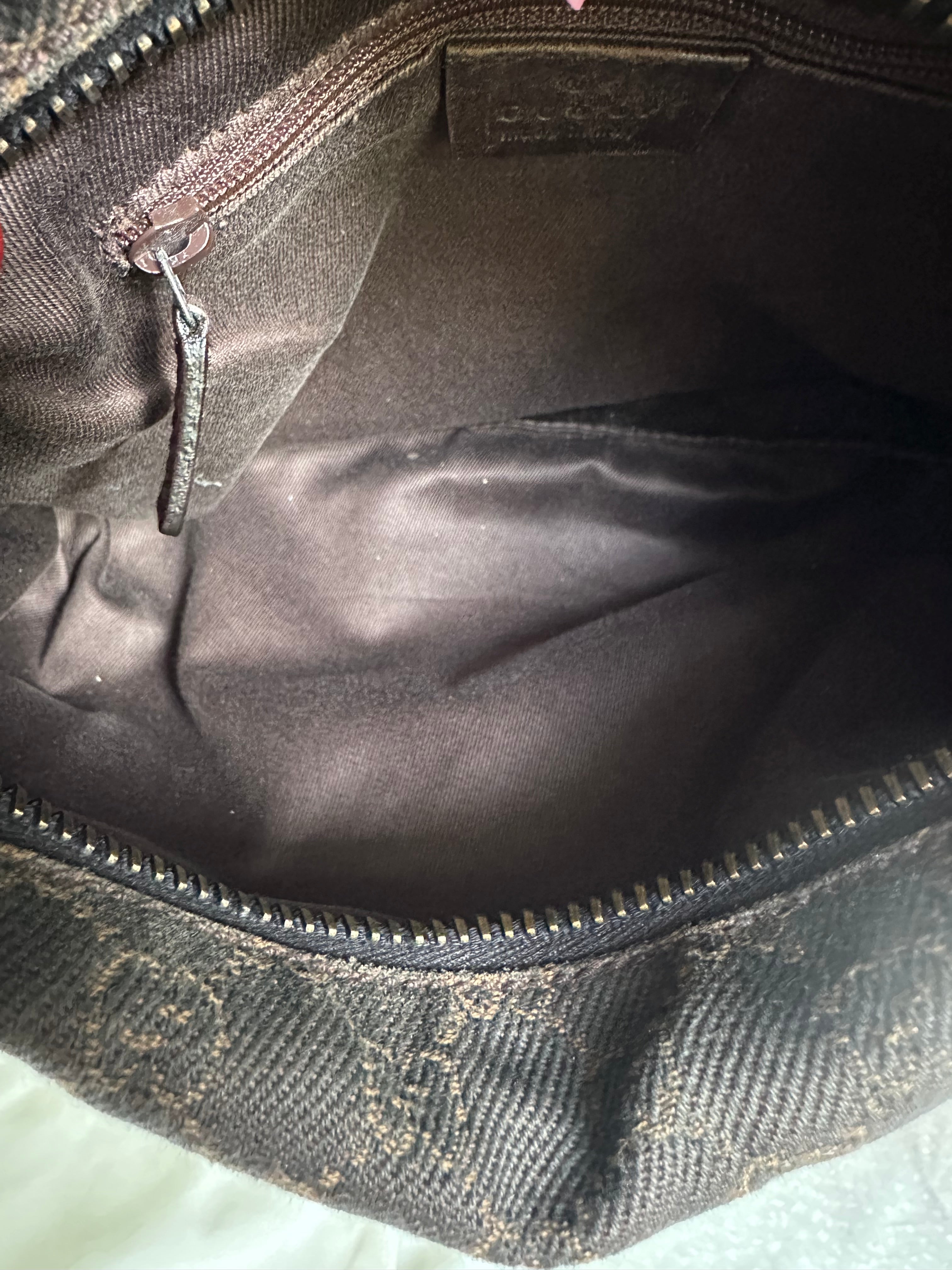 Gucci shoulder bag brown denim