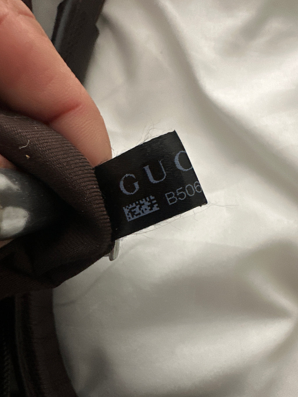 Gucci crescent bag brown denim