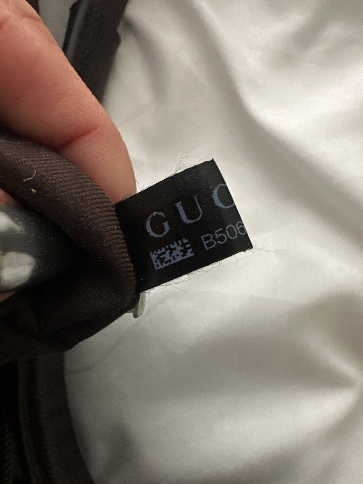 Gucci crescent bag brown denim
