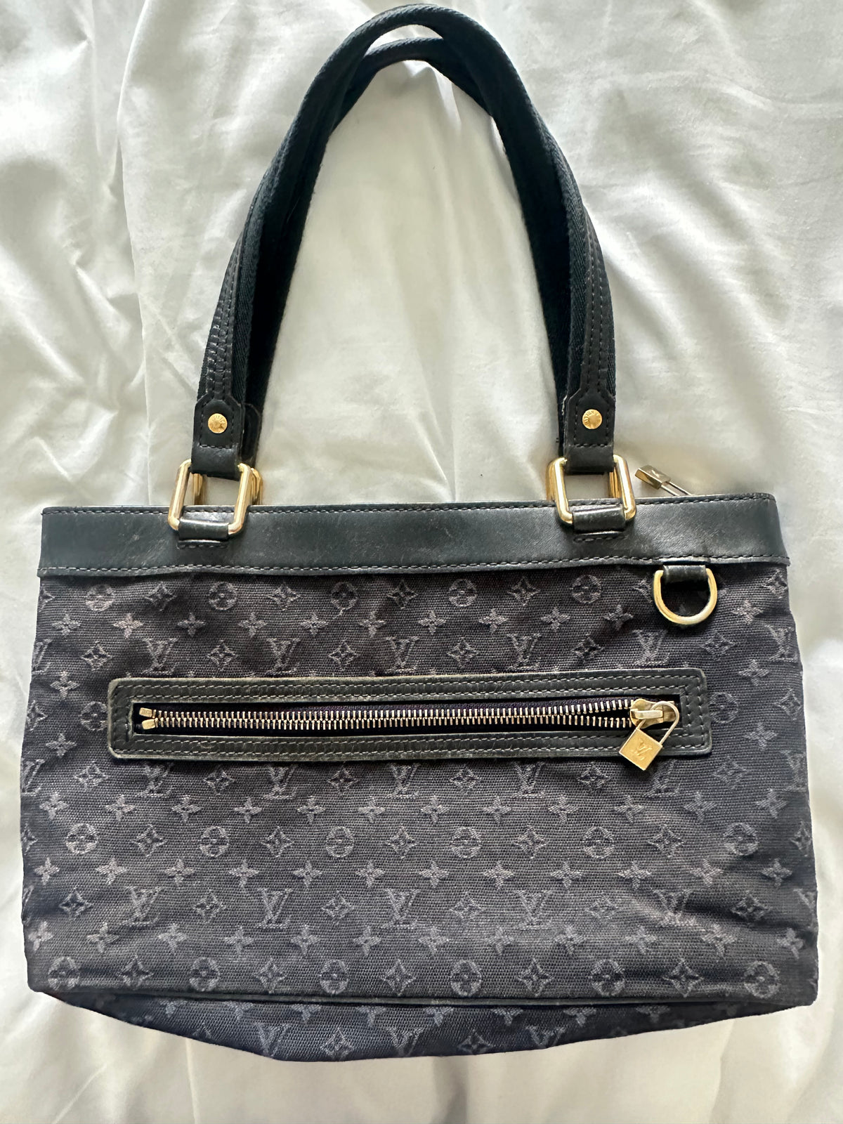 Louis Vuitton navy denim mini Lucile