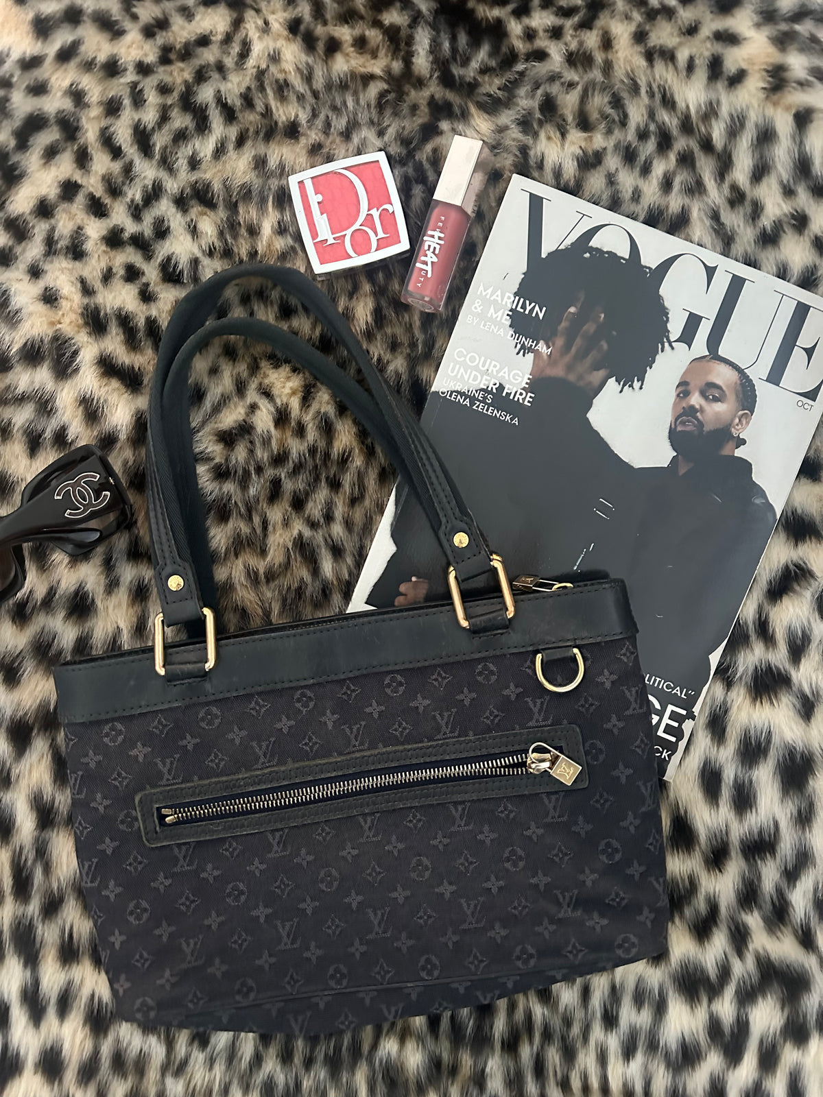 Louis Vuitton navy denim mini Lucile