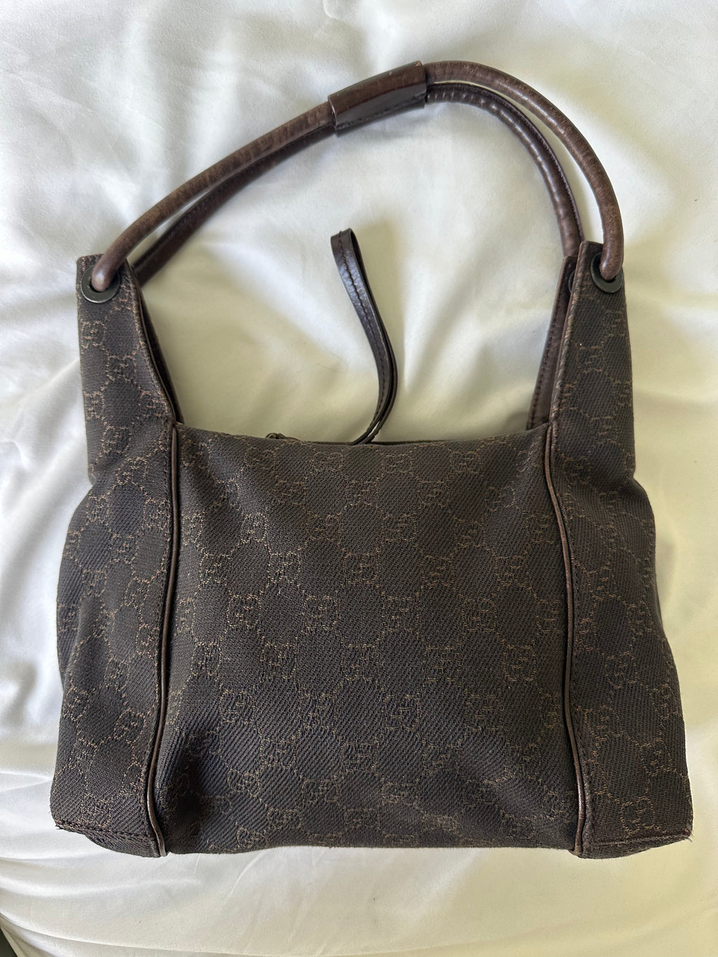 Gucci shoulder bag brown denim